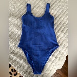 Small Old Navy Blue Ribbed Swimsuit